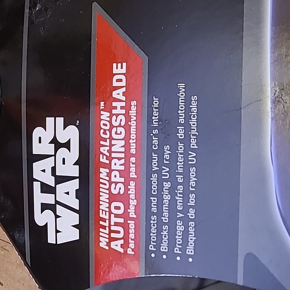 NIP Star Wars Auto Spring Shade Car Windshield Sun Shade Blocker - Picture 2 of 8